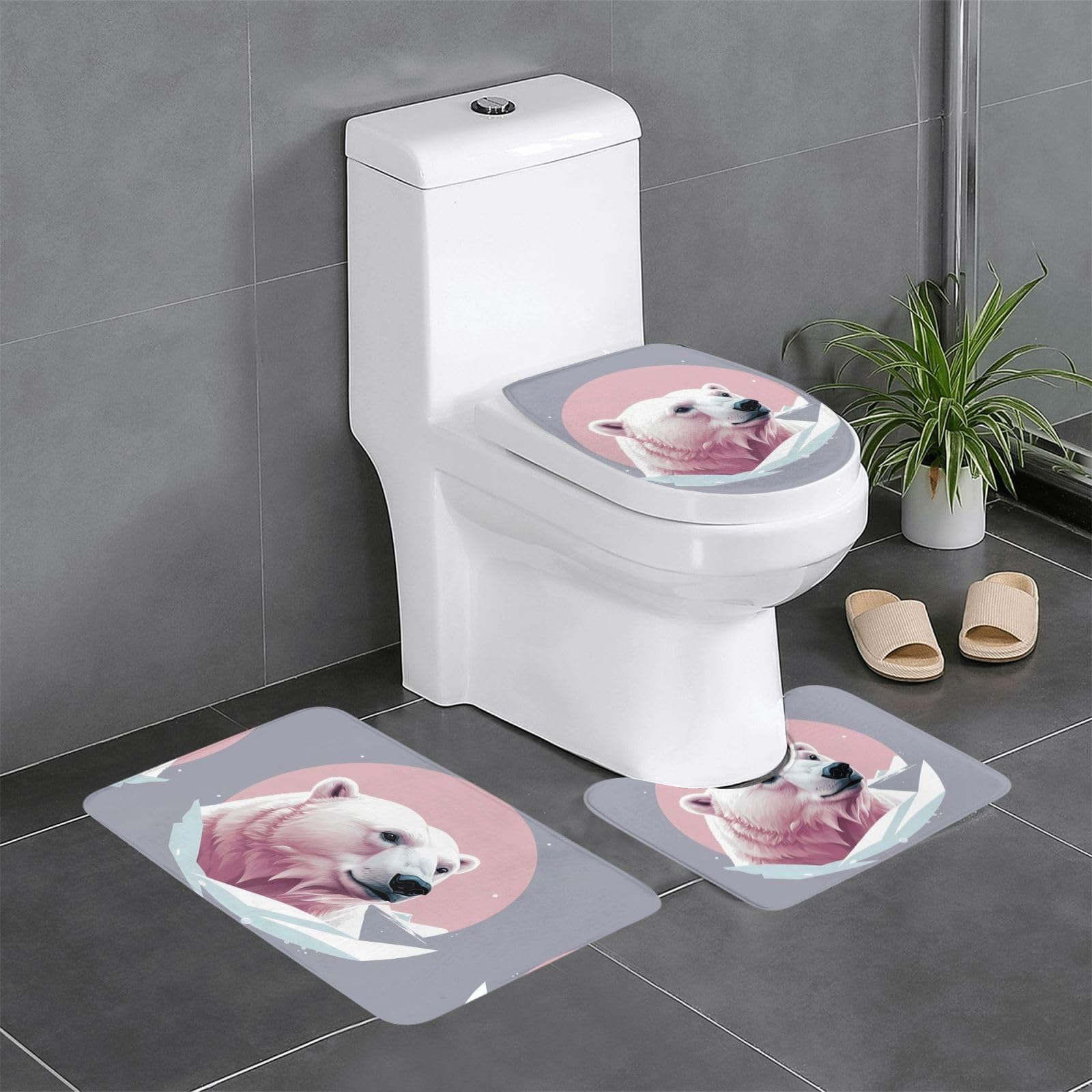Tapis de salle de bain antidérapant lot de 3 protection sol humidité