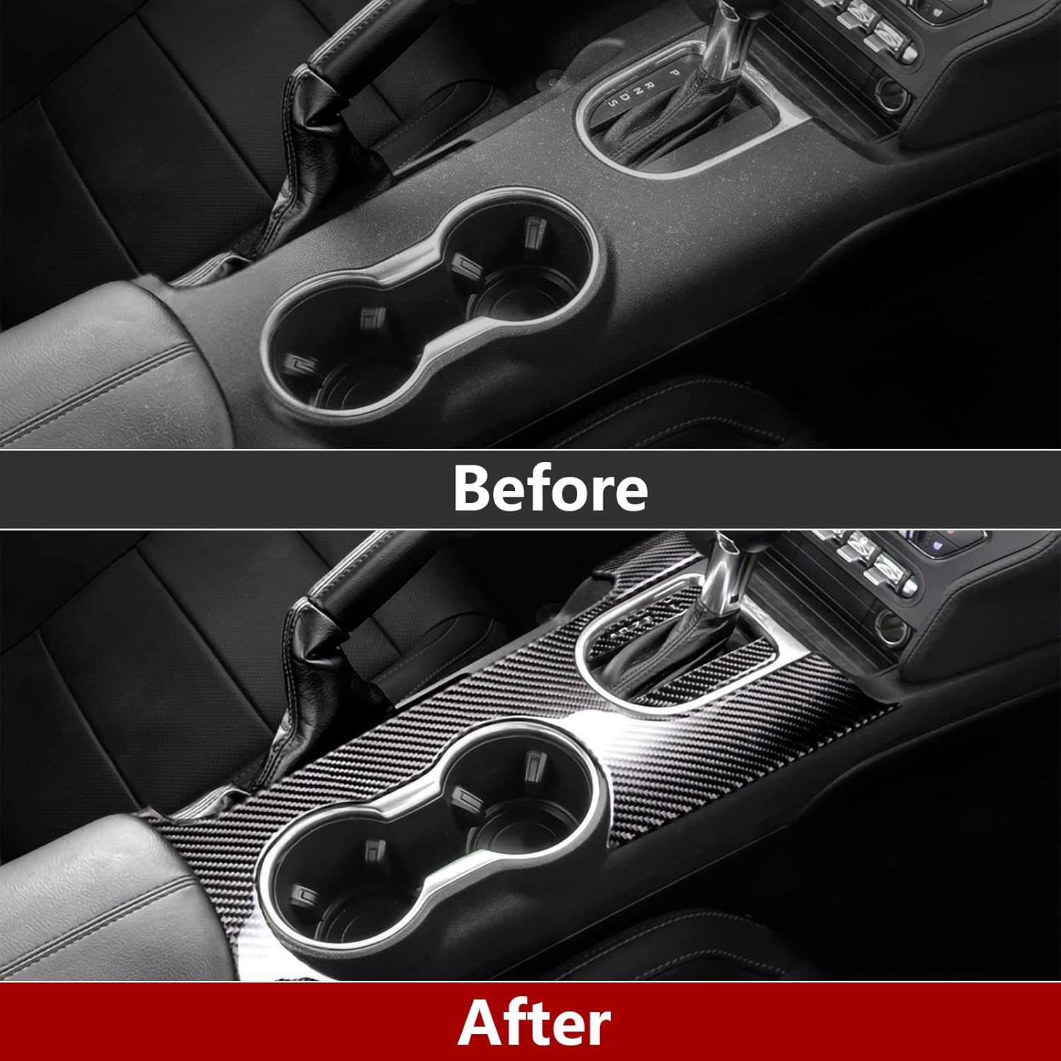 Car Carbon Fiber Decal Gear Frame Panel Sticker for Ford Mustang 2015 2016 2017 2018 2019 2020 2021 2022 2023 Accessories
