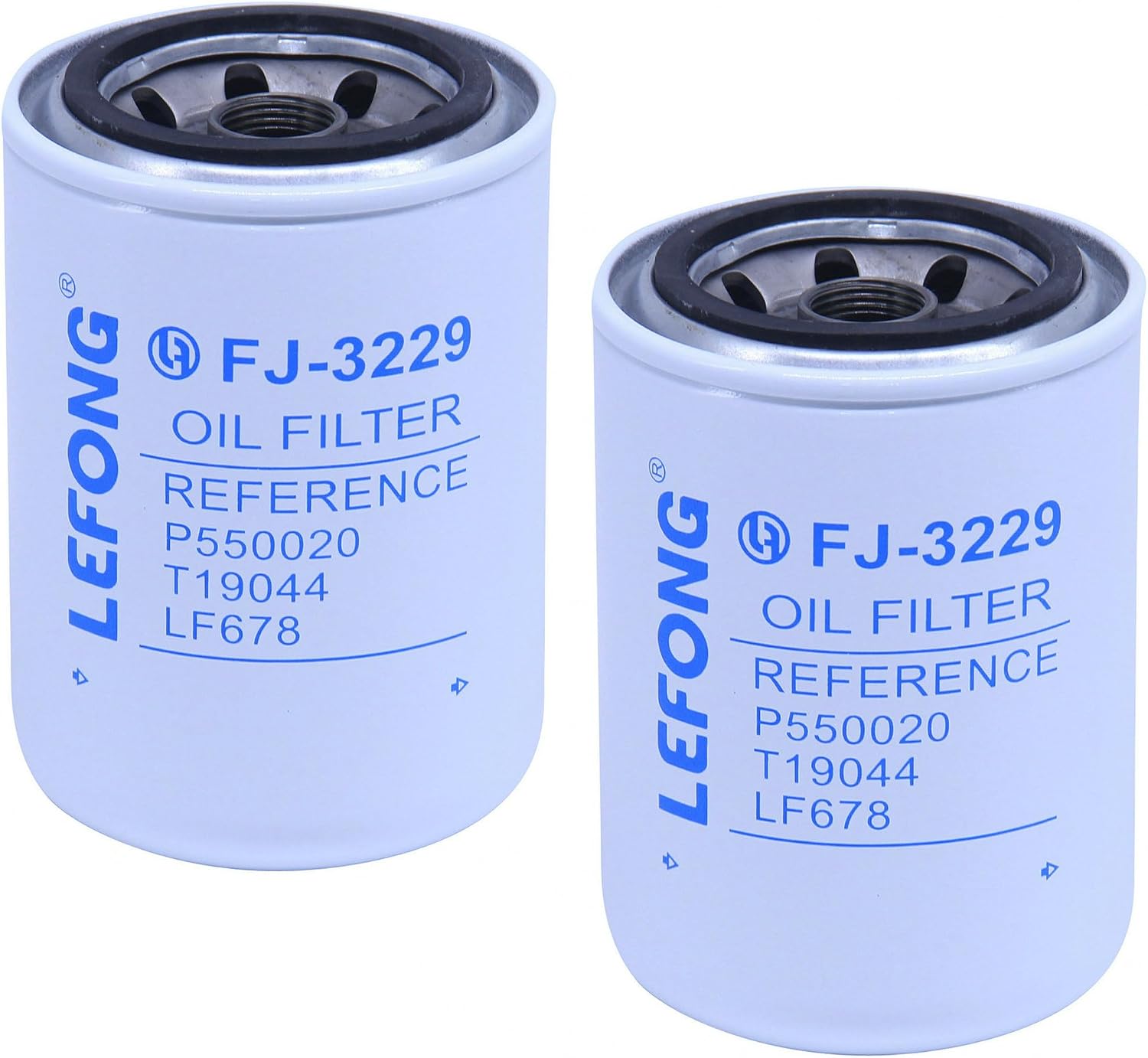 2 Pcs LEFONG FJ-3229 Oil Filter Replace T19044, 51243 Fits John Deere 1010, 1020, 1030, 1040, 1055, 1065, 1075, 1120, 1130, 1635, 1830, 2000,2010,2020,2030,2040,2120,2130,2140,2150,2550,3130,5303,5403