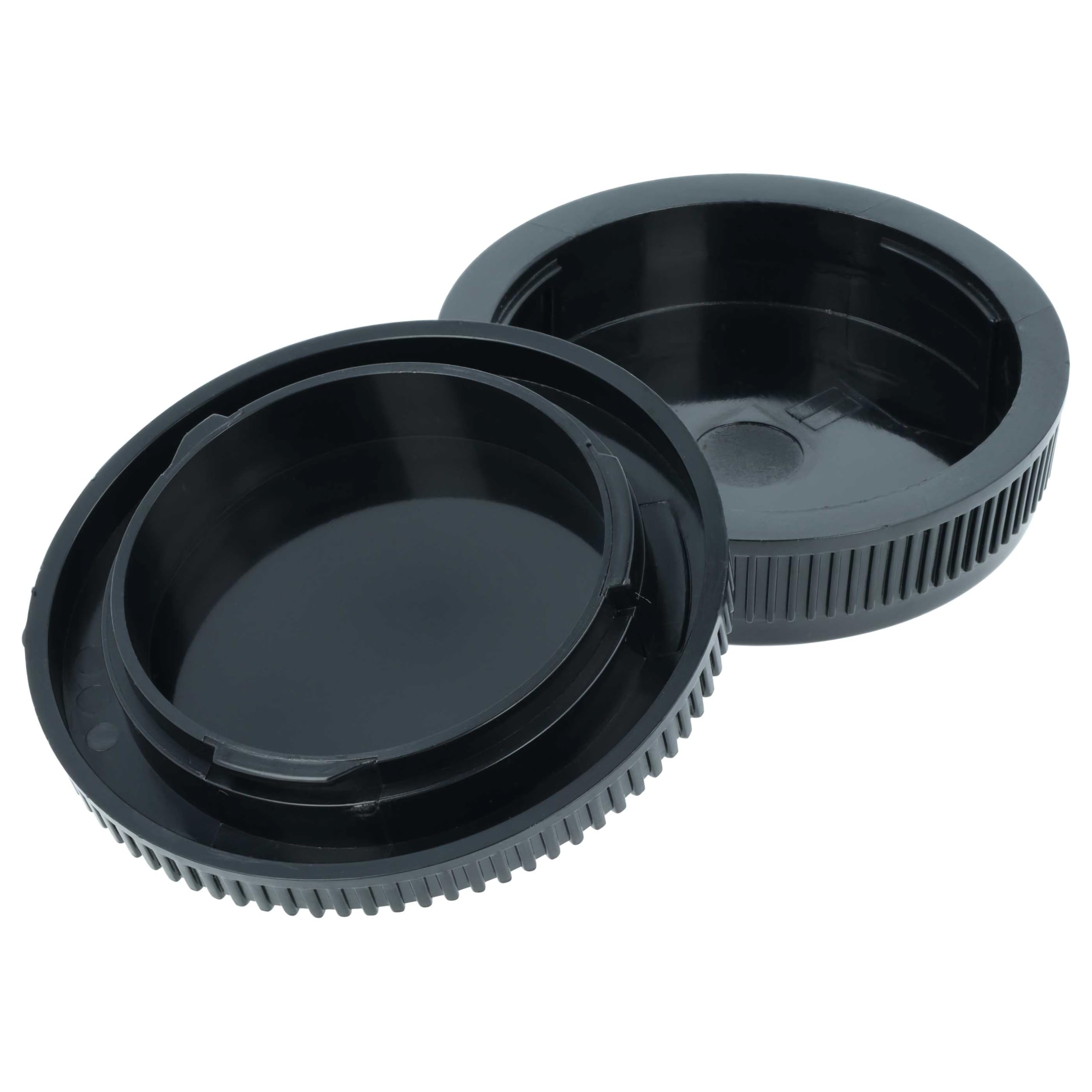 vhbw Lot de Bouchons pour Objectif Compatible avec Olympus OM-10 | OM-1, OM-4, OM-2, OM-4TI appareil photo - Cache arrière et de boîtier noir