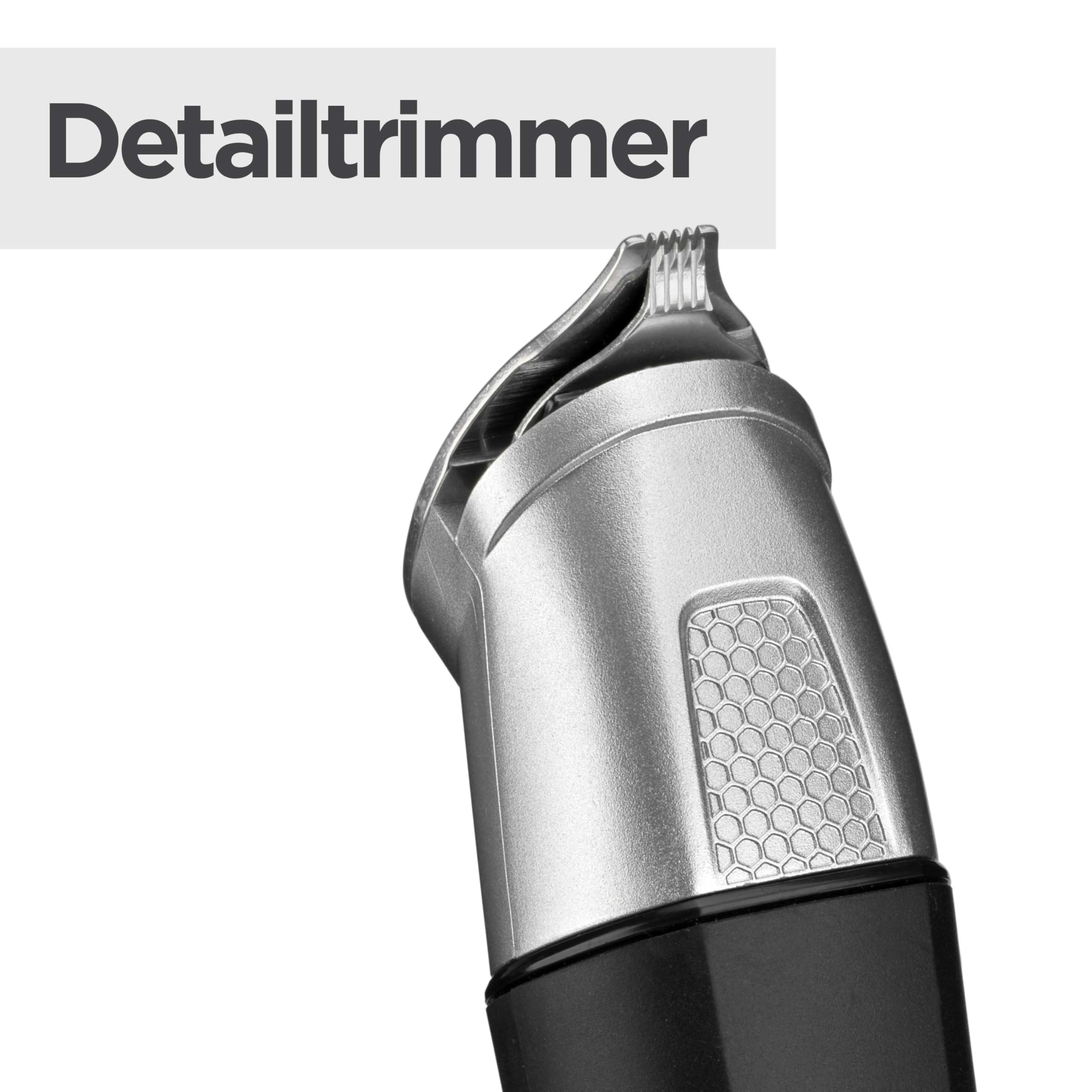 BaByliss Lithium Power 11-in-1 Multi-Trimmer MT812E kabelloses Grooming-Kit Barttrimmer Nasenhaarschneider wasserdicht Schwarz/Grau