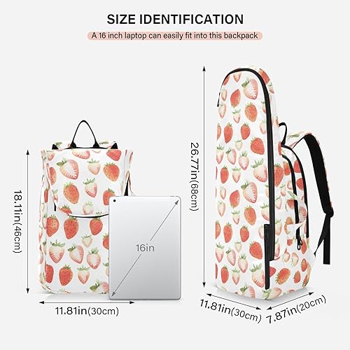 Miniatura 3 de Tennis Sport Bag for Women Large Storage Strawberry Cute Pickleball Paddle Bag Gym Bag for Women Men para raquetas de tennis