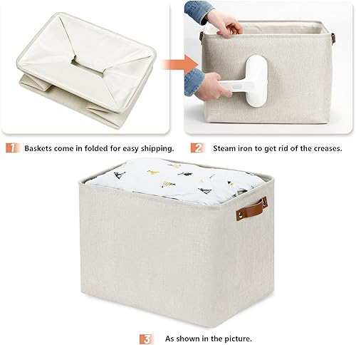 Miniatura 6 de DULLEMELO Juego de 6 cestas pequeñas para organizar, pequeños contenedores de tela para almacenamiento de juguetes, contenedores de almacenamiento