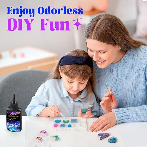 Miniatura 7 de Resina UV transparente dura 3.53 oz, resina epoxi de curado UV de alto brillo, resina premezclada transparente, pegamento activado solar