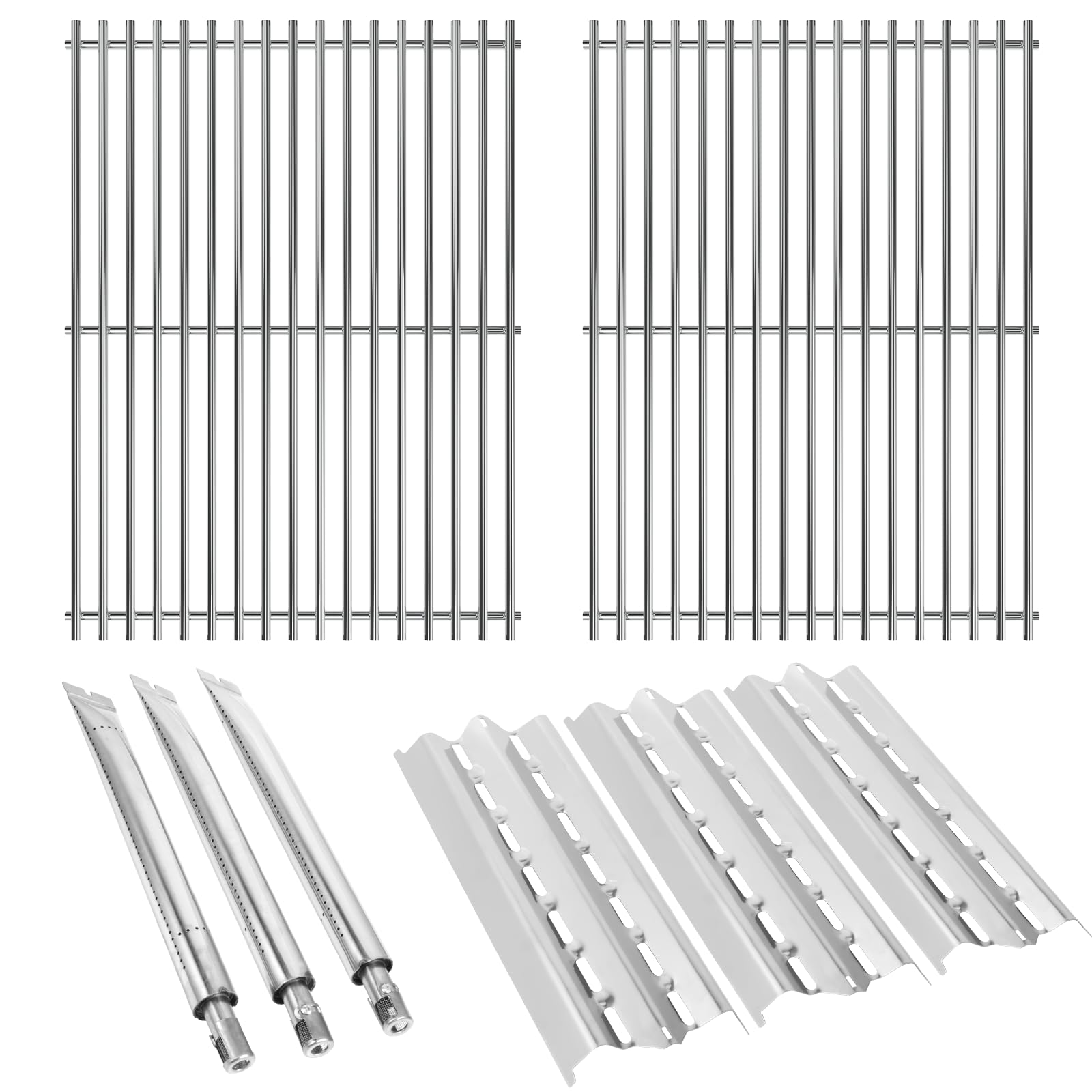Grill Replacement Parts for Broil King Signet 320, Sovereign 9868-54, 9468-54 Stainless Steel Cooking Grates Flav-R-Wave Heat Plate Burner Tubes for Broil King Broil-Mate Sterling Grill Parts