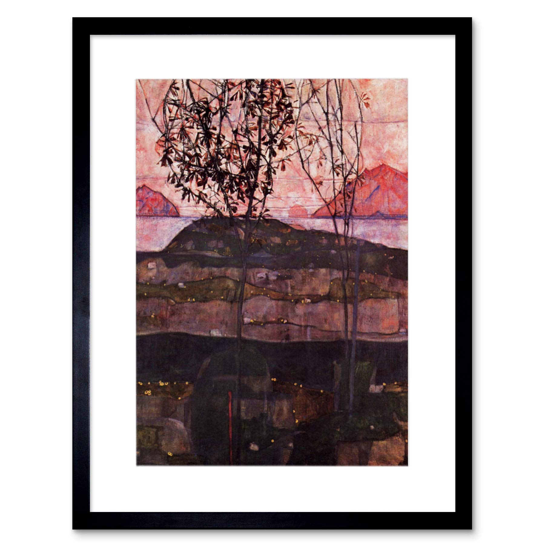 Wee Blue Coo Egon Schiele Underground Sun Old Master Picture Framed Wall Art Print
