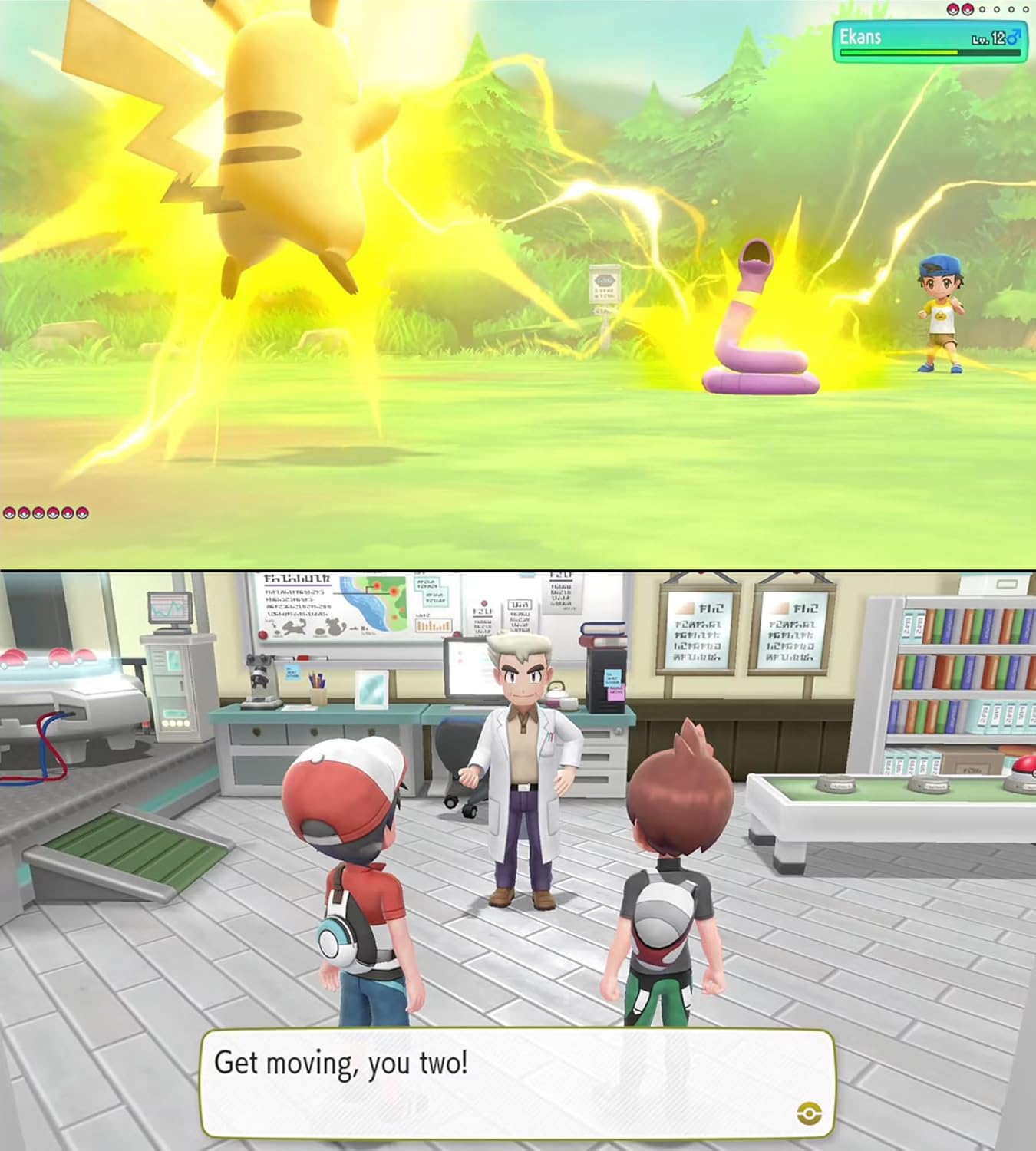 Pokémon: Let's Go, Pikachu! for Nintendo Switch (US Version), with PremGear Thumb Grips (8 pack - Black, Blue, Red & Clear), 24 Slot Game Card Holder & Cleaning Cloth - Image 3