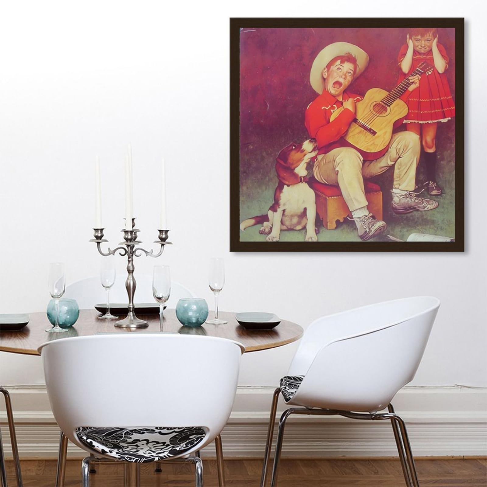 Poster Punk Rock Con Scheletro Musicista | Stampa Su Tela Quadro Da Parete | Decorazione Ribelle Per Camera Da Letto O Sala Musica (20,3x25,4 Cm, Senza Cornice)