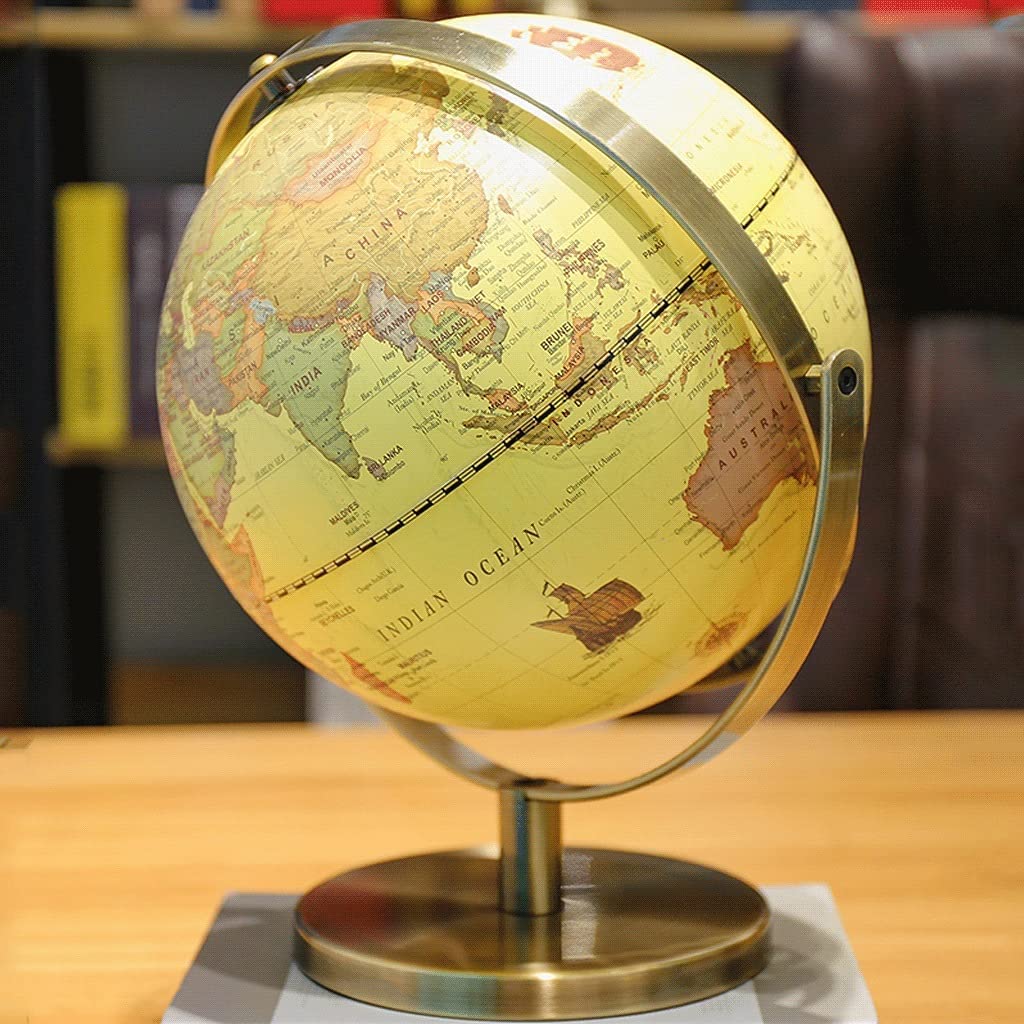 Globus, Globus biurowy w stylu retro Mini Globe z aluminiową podstawą 5(Large a)