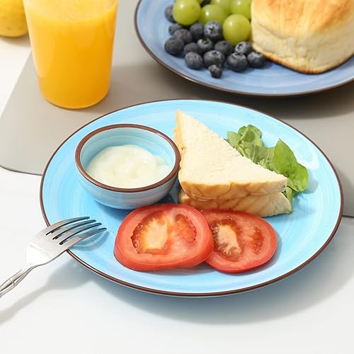 Miniatura 5 de Selamica Cuencos de cerámica para salsa, juego de platos de salsa de soja de 2.7 onzas, cuencos pequeños de 3 pulgadas, mini cuencos para