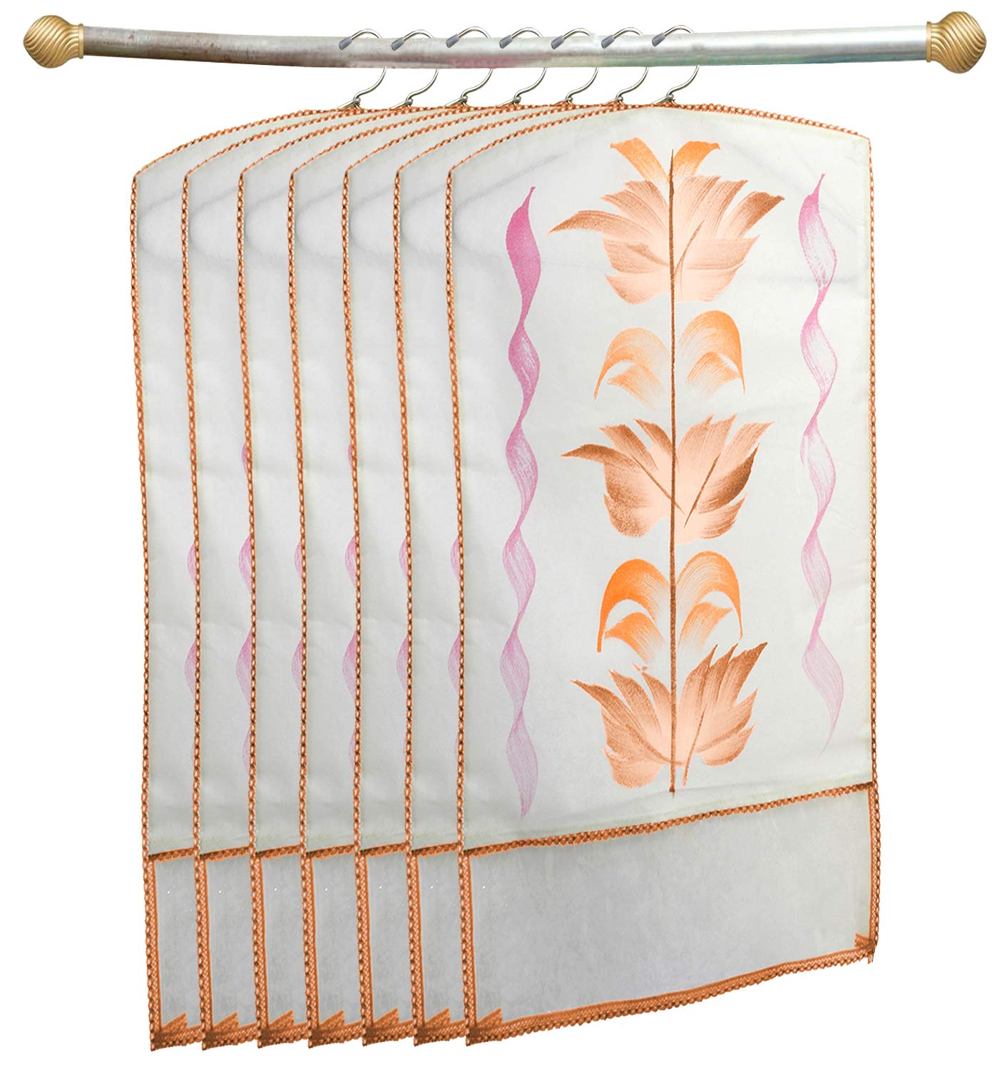 Kuber Industries Hanging Saree Covers With Zip|Wardrobe Organiser|Saree cover Set of 24 (Brown) offers donot miss