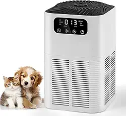 Purificador de Ar para Quarto, Purificador de Ar para e Animais de Estimação, Purificador de Ar Compacto, Ionizador de Ar Negativo, Purificador de Ar para Fumo