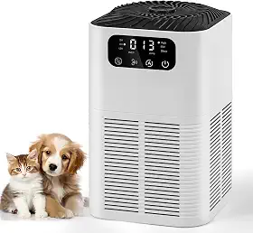 Purificador de Ar para Quarto, Purificador de Ar para e Animais de Estimação, Purificador de Ar Compacto, Ionizador de Ar Negativo, Purificador de Ar para Fumo