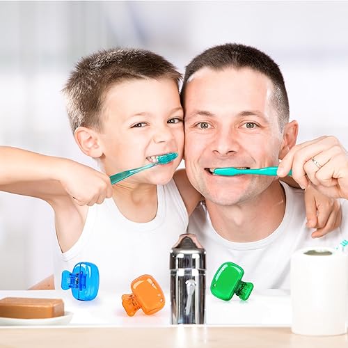 Miniatura 9 de Waenerec Tapa para la cabeza del cepillo de dientes, 6 unidades, clips para cepillos de dientes, protector portátil para cepillos de dientes,