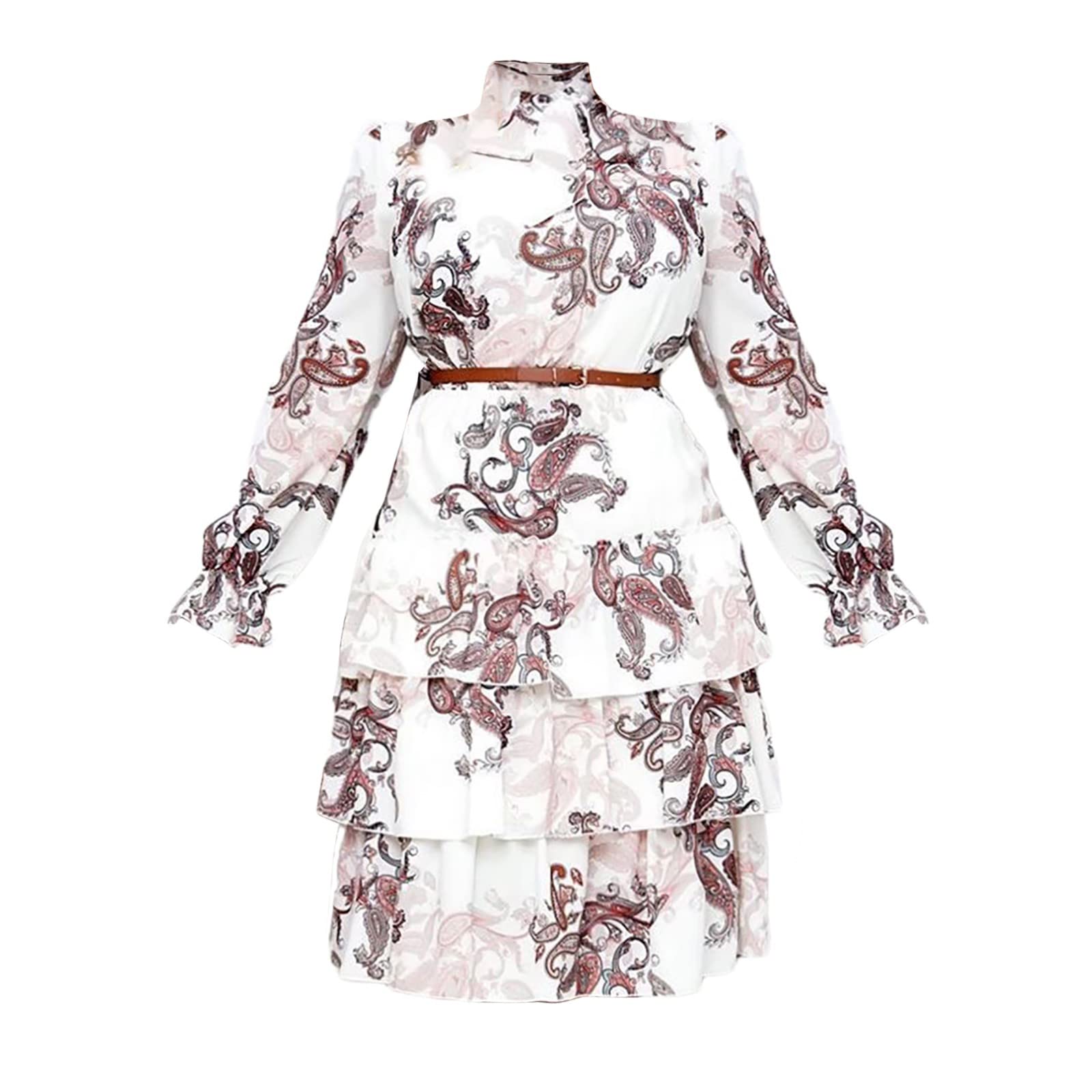 Halloween Dress Digital Printing High Waist Fashion Tongle European and American Dress Midi Dress Slit