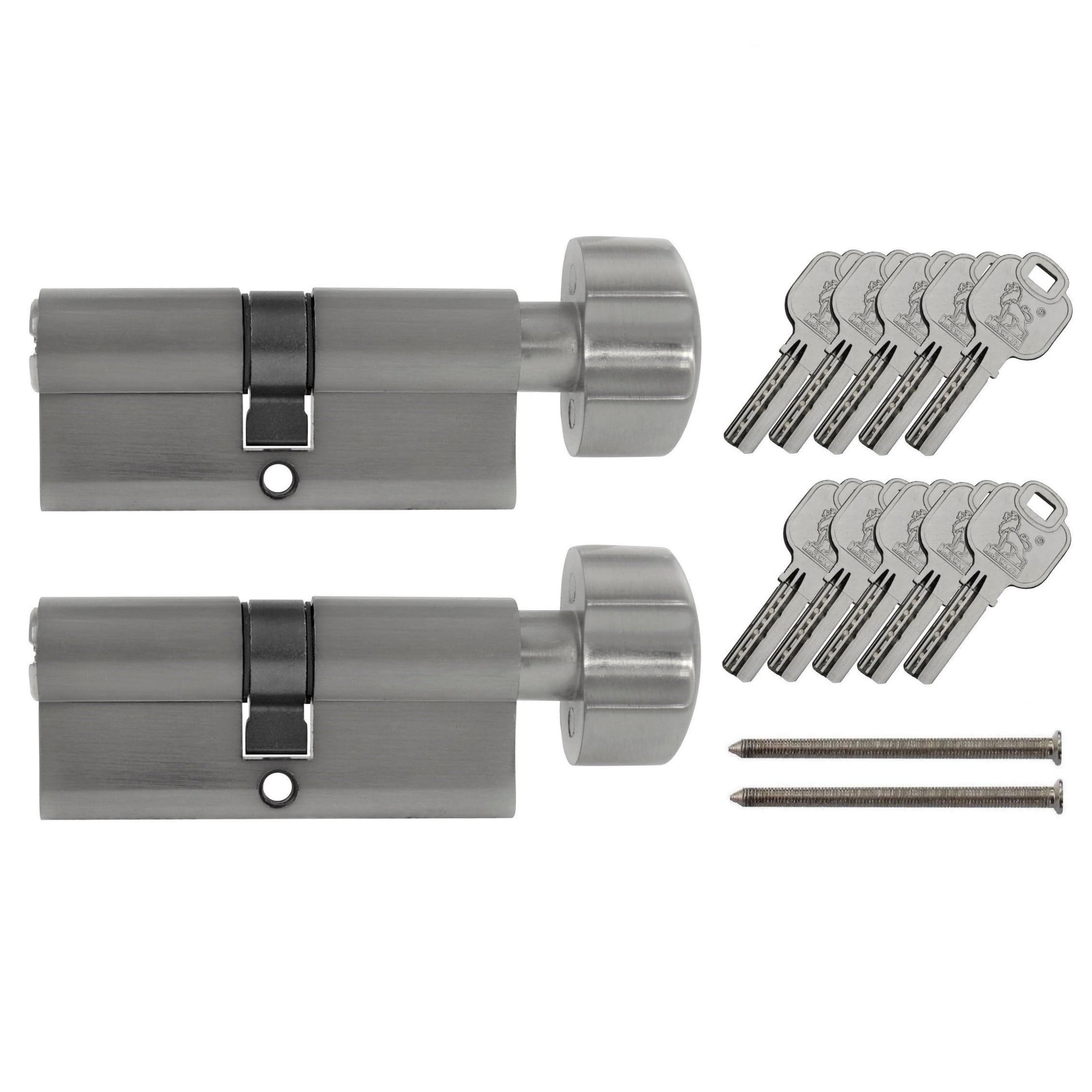SOROH | Knopcilinder | cilinder Zilver | deurcilinder met knop | niet