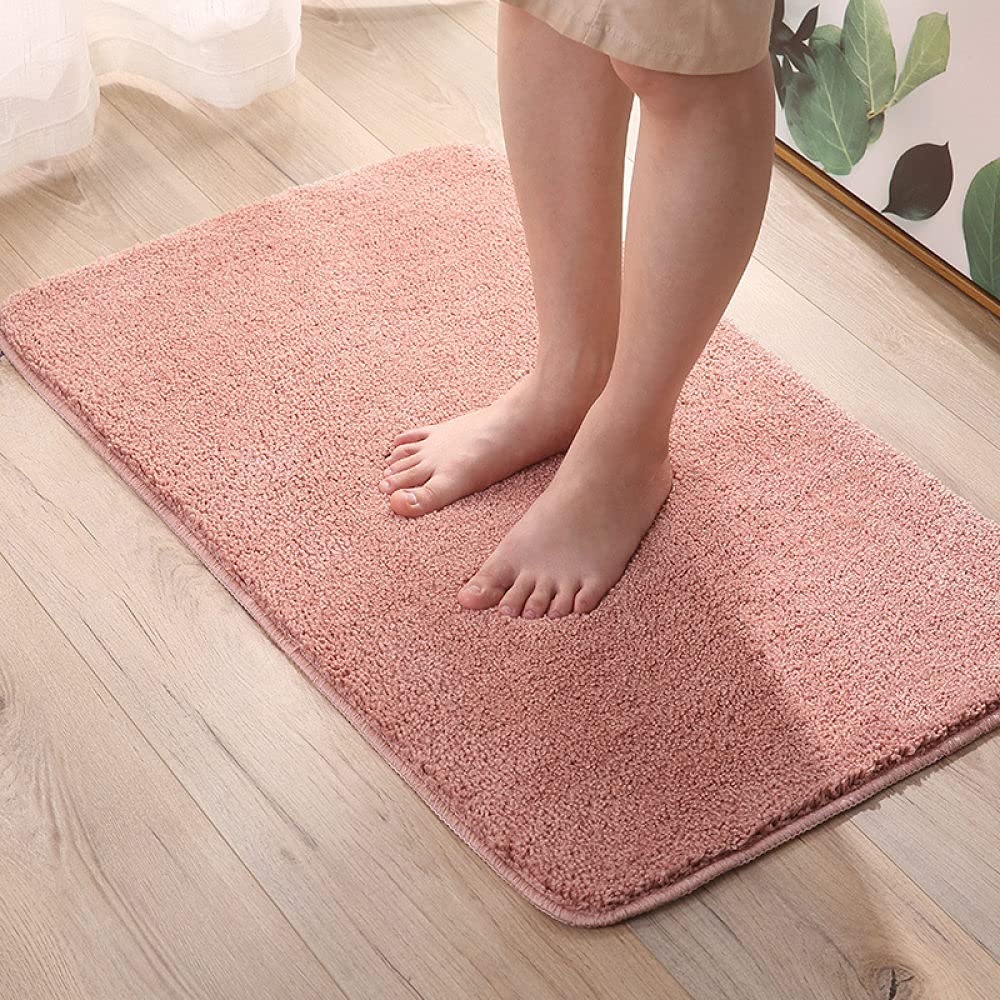 Badmat Oranje Bloem Groene Badkamermat Zachte Microfiber Badmatten voor Badkamer Antislip Vloermat Ultra Waterabsorberend Badkamer Tapijt Machine Wasbaar Badmat Deurmat 40x60cm