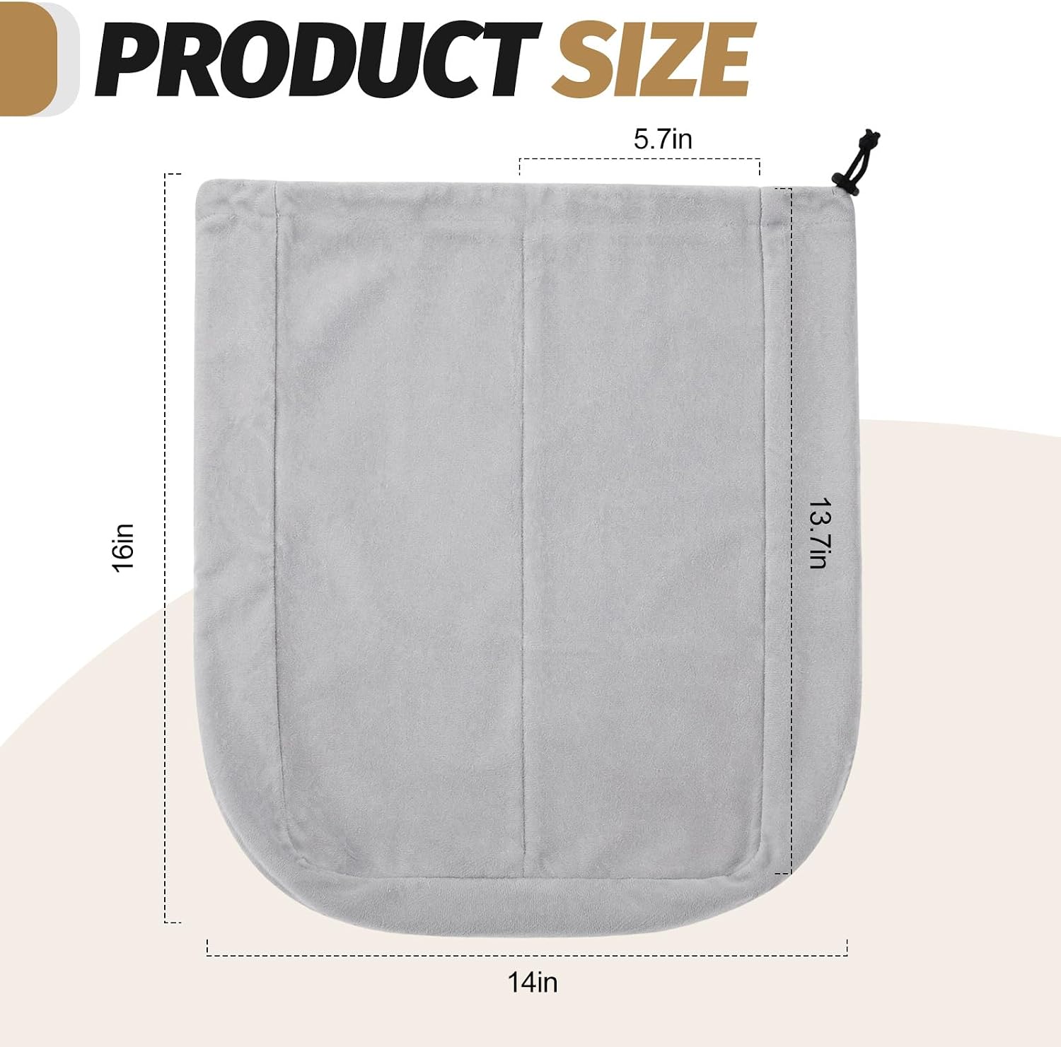 6 Pcs Shoe Bags for Travel Packing, Large Dustproof Shoe Covers With Interior Divider Drawstring for Handbags Sneaker, Washable Soft Flannel Storage Pouch for Traveling Suitcase Gym Closet Organizer