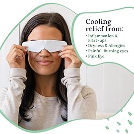 CorneaCare Rescue: Hydrogel Self Cooling Compress | Cold Eye Masks for Puffy Eyes | Self Cooling Eye Compress for Fast Relief | Travel Ready | 12 Count