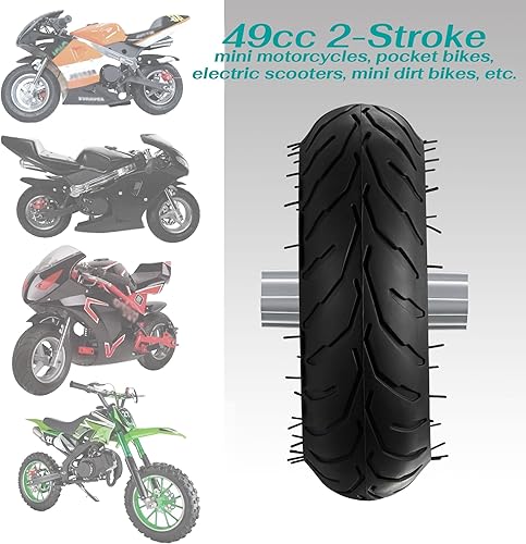 Miniatura 4 de Neumáticos de mini bicicleta de 11050-6.5 pulgadas, neumático trasero y llanta para bicicleta de bolsillo, paquete de neumáticos y llantas con tubo