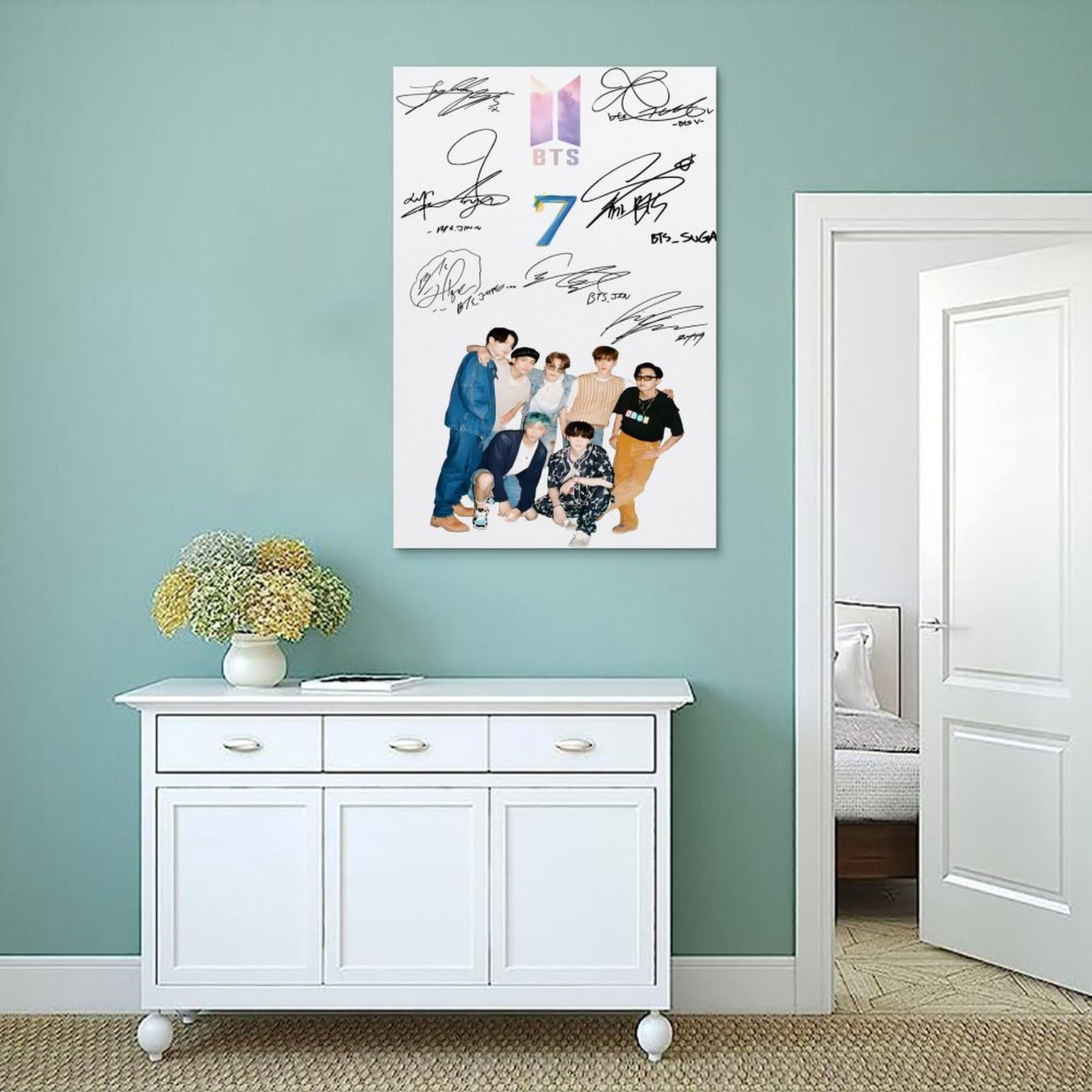 BTS.1 Wall Art Print Decorative BTS Youth Group Signature Picture
