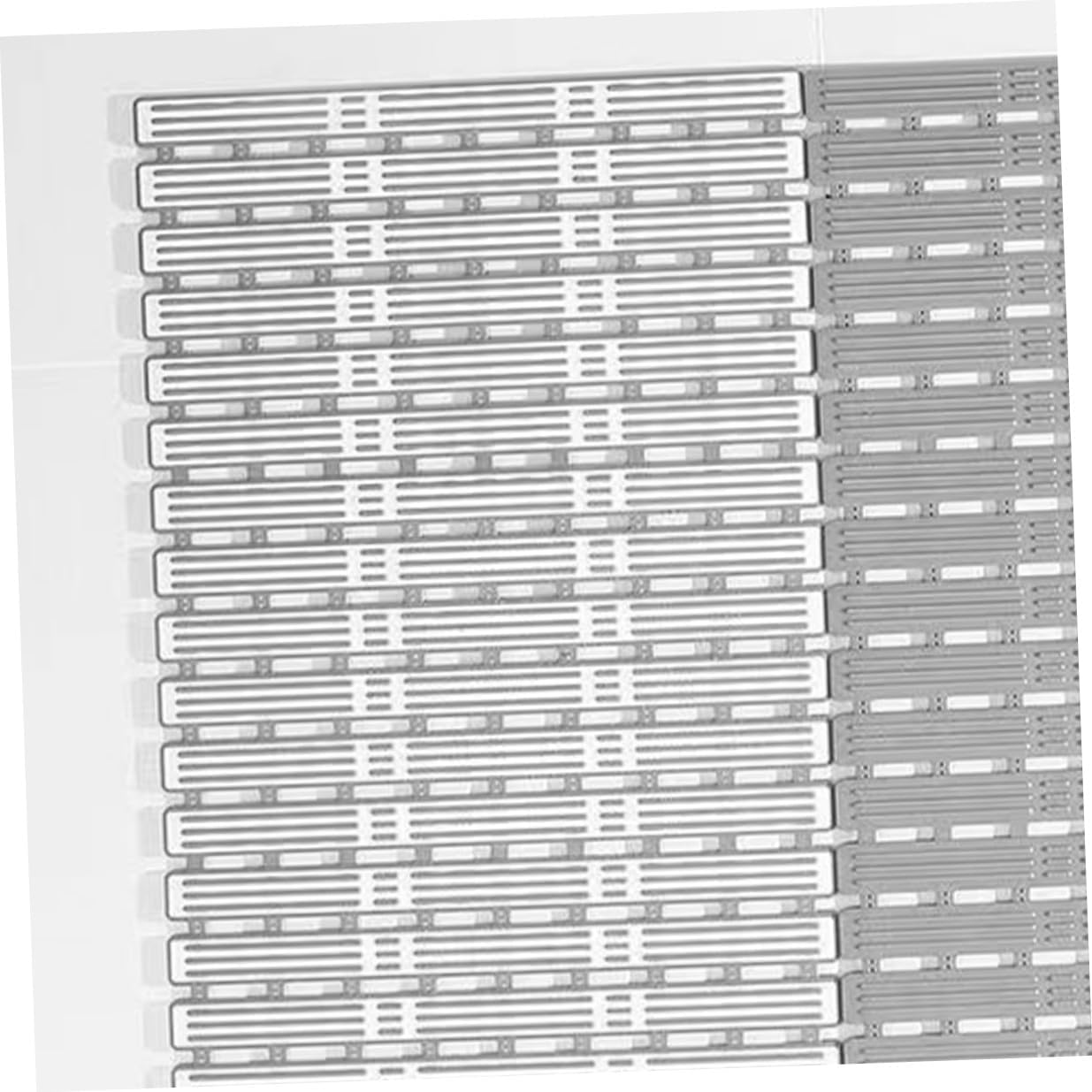 Non-Slip Bathtub Mat with Suction Cups and Drain Wear-Resistant TPE Bath Mat for Shower and Bathroom Floors Fit Design for Saunas Spas Hotels Light Gray