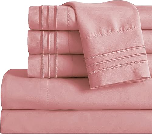 Mocassi Juego de sábanas tamaño individual XL, sábanas y fundas de almohada de hotel de lujo de 1800 hilos, juego de sábanas ultra suaves,