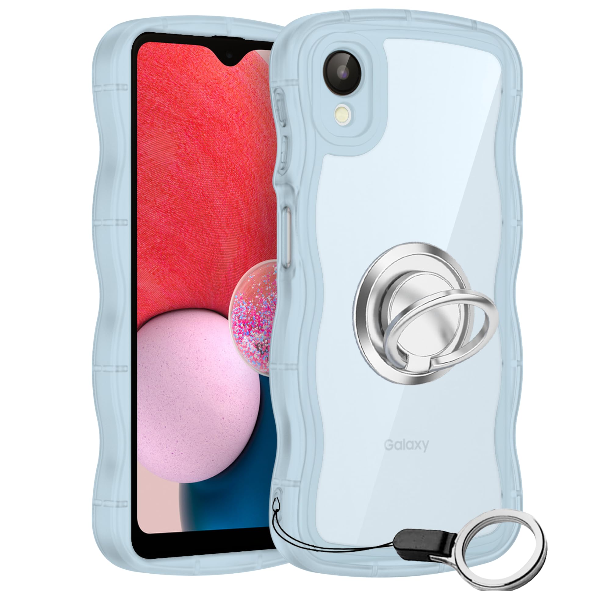 Amazon.co.jp: Galaxy A23 5G 用 ケース かわいい リング付き SCG18 SC