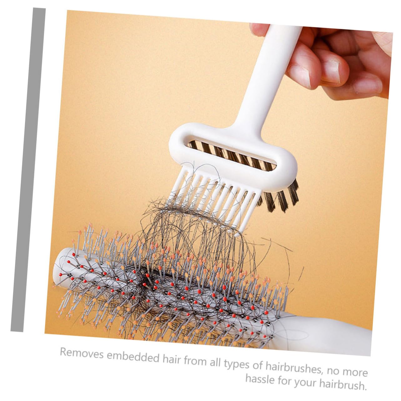MAGICLULU 8pcs Hair Brush Cleaner Tool for Easy Hair Removal Lightweight Cleaning Brush for Home and Travel Use