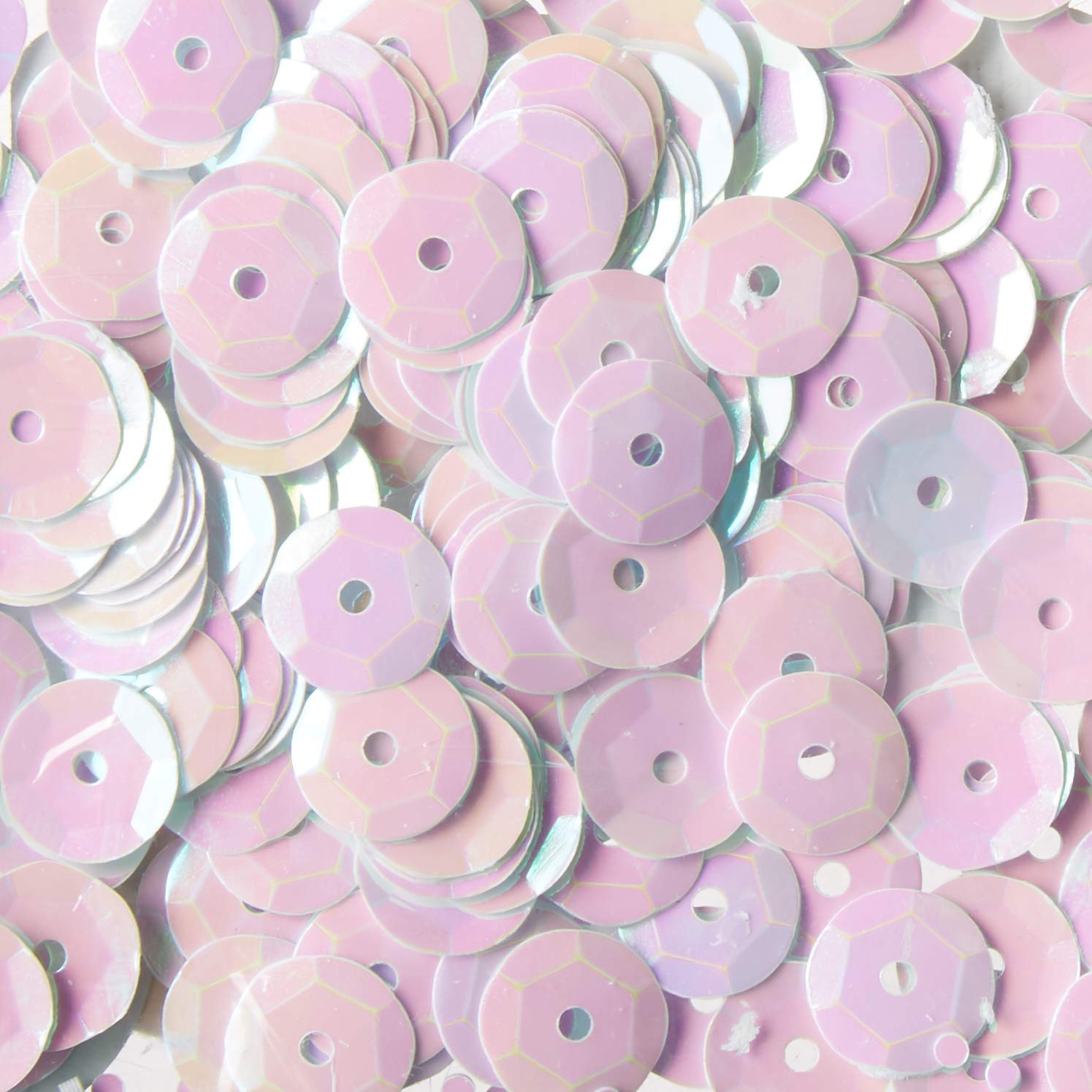 8mm Iridescent White Sequins - 200 Piece Cupped Sequins For Crafts & Costumes