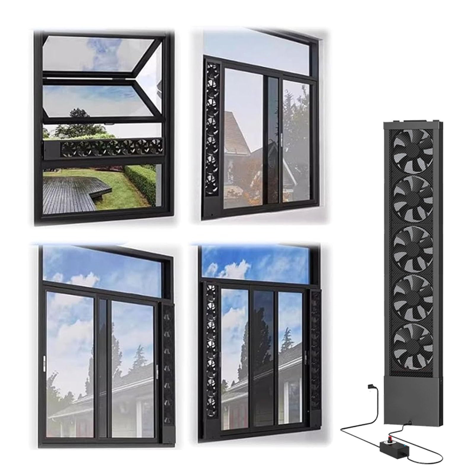Ventilateur de fenêtre pour chambre rafraîchir et purifier l'air la nuit