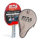 STAG ICONIC International Table Tennis Racquet | 6 Ply Blade | 3 mm Sponge | High Control & Power | Red/Black gallery image