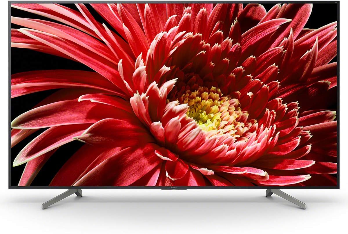 Front view of the Sony XBR-X850G 85-Inch 4K Ultra HD LED TV with its stand
