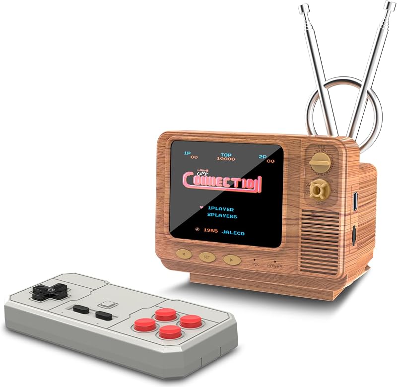Mini TV Retro Handheld Game Console -JALECO Licensed Classic Games, Portable Gaming Toy with TF Card to Expand 80s 90s Games, Support Two Players & Game Save, Ideal Gift for Boys Girls