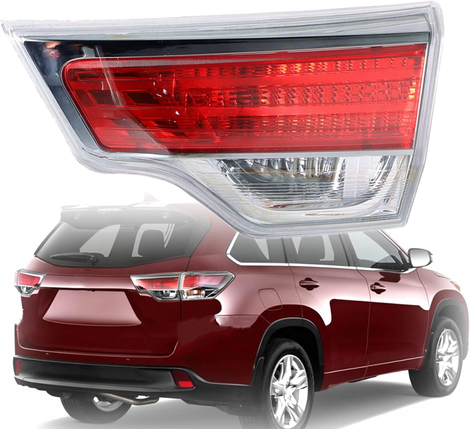 munirater 1-Pack Rear Right Tail Light Brake Lamp Replacement for Highlander 2014-2016 Inner Passenger Side