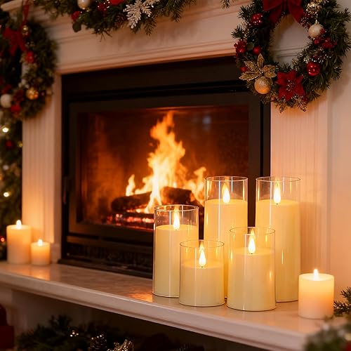 Miniatura 8 de Fo32won Velas LED de pilar sin llama de color blanco marfil, funcionan con pilas con control remoto y temporizador, paquete de 5 (3 pulgadas de