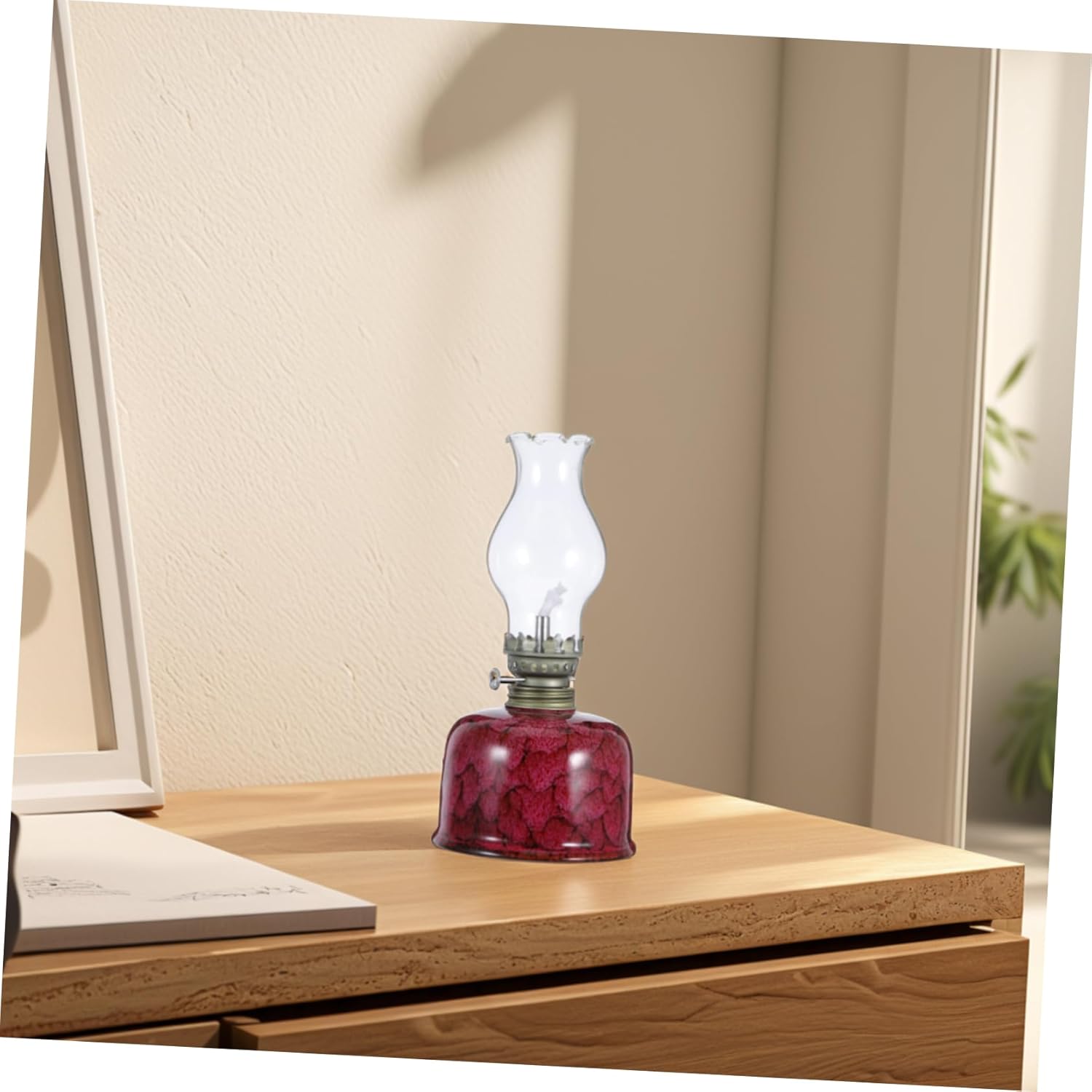 Levemolo Rustic Oil Lamp Chimney Replacement Traditional Kerosene Lamp for Emergency Decor