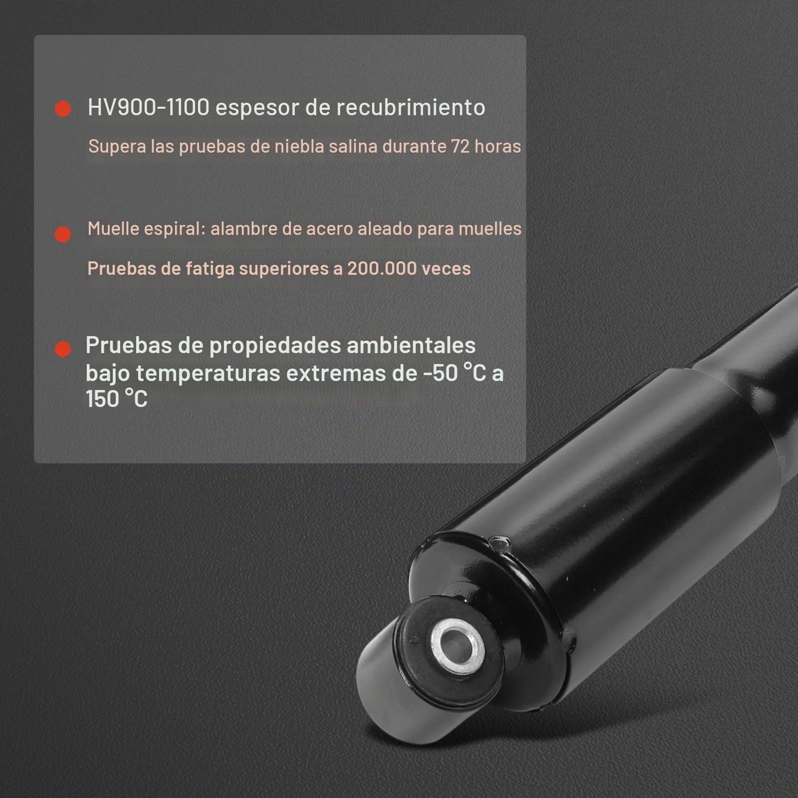 Frankberg 2 amortiguadores traseros de 456 mm a presión de gas 9830295580 | Compatible con: C5 Aircross A