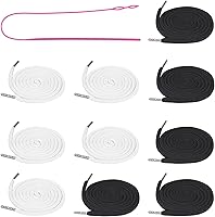 Vista 1 de 10 cordones de cordón con fácil Threaders, reemplazo de cadena de sudadera con capucha con enhebradores de cordón flexible rosa para pantalones