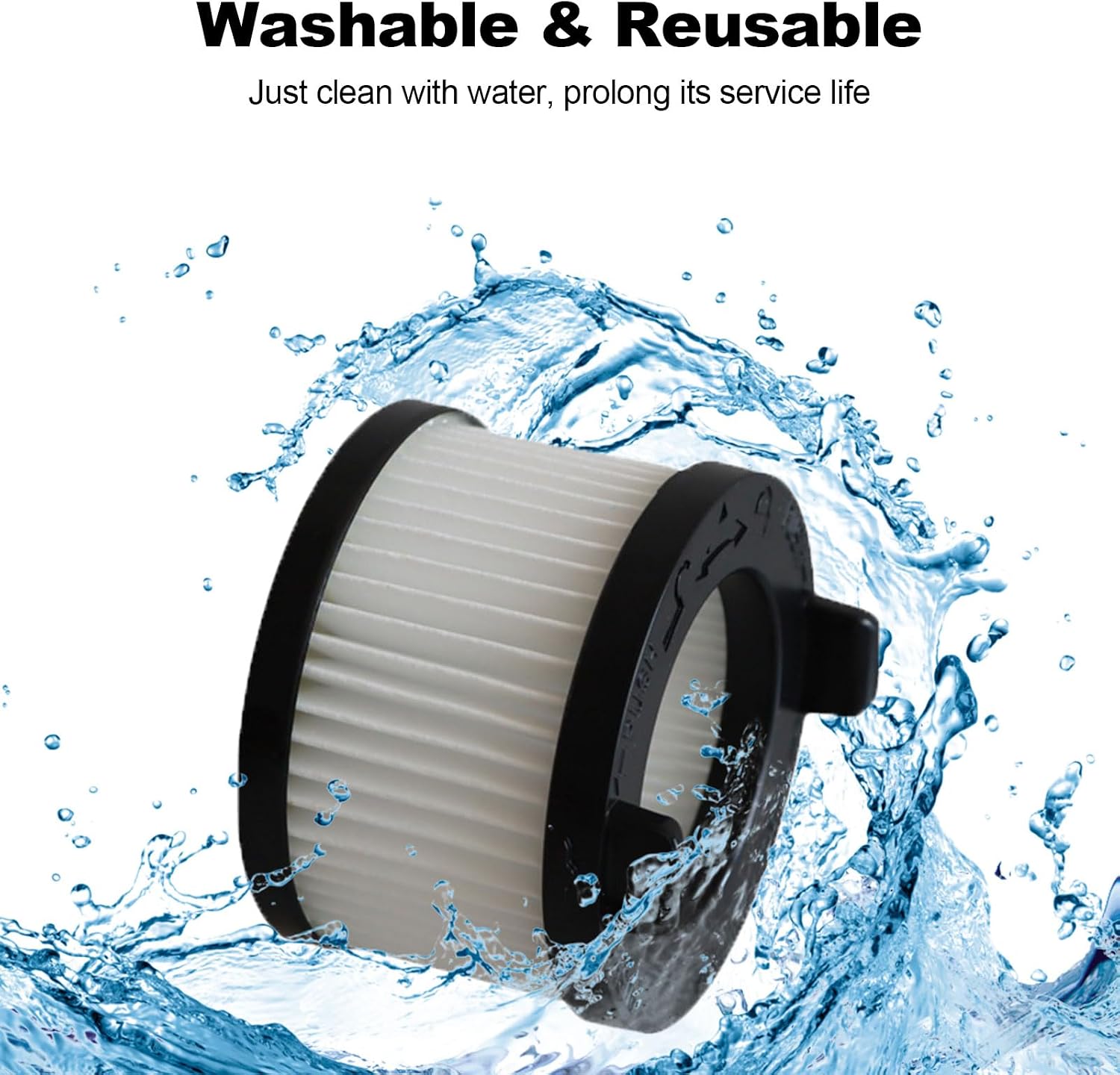 2 Main Filter 4 Pre Filter Kit Vacuum Cleaner Replacement HEPA Filters Compatible with LEVOIT VortexIQ 40-RF, LSV-V401F-UK