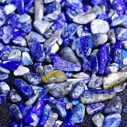 Miniatura 2 de Piedras de cristal trituradas de lapislázuli natural, 0.276-0.354in, cristales curativos pulidos de cristal curativo de reiki, para hacer joyas para