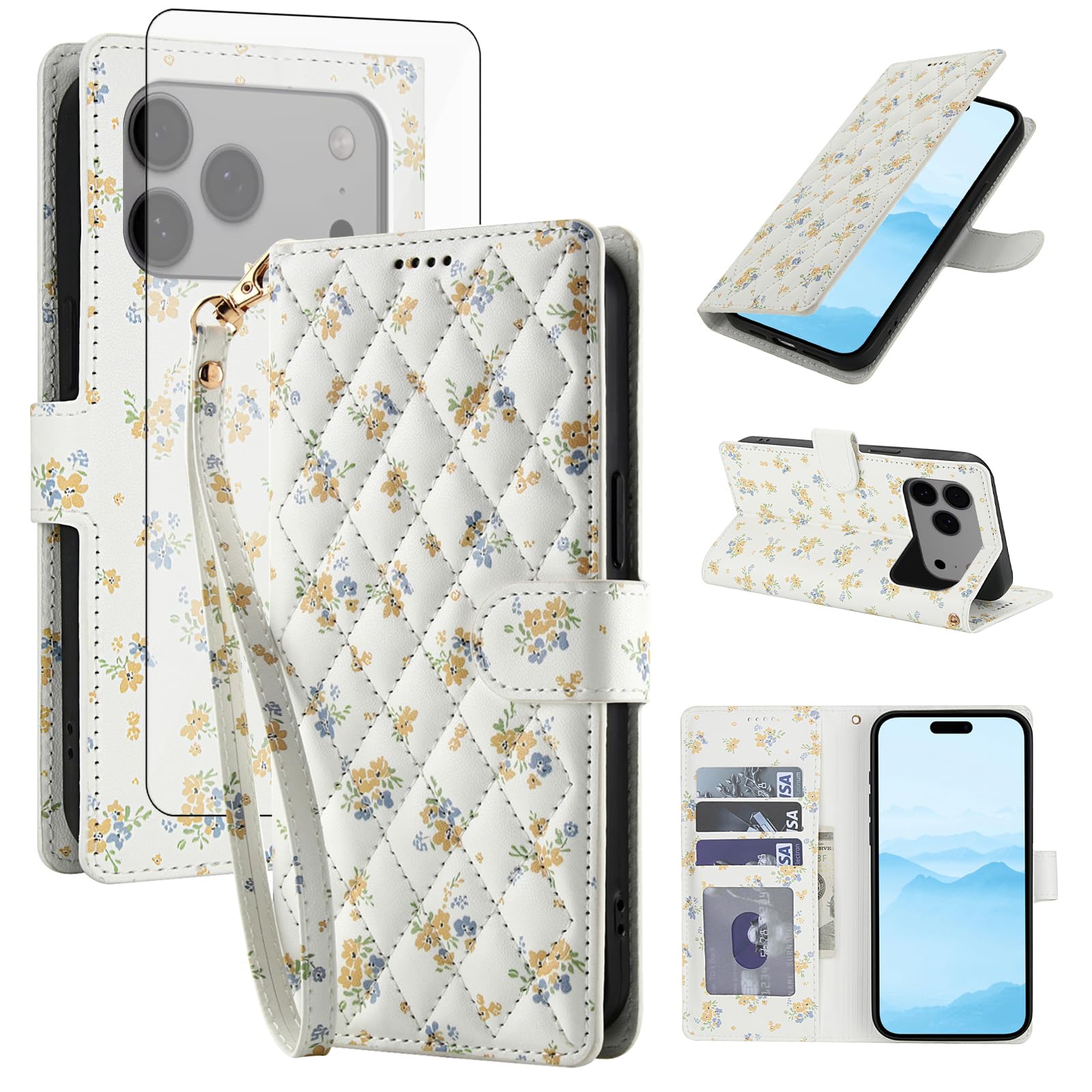 Étui iPhone 17 Pro Max portefeuille rabat évitant rayures et casse - 8