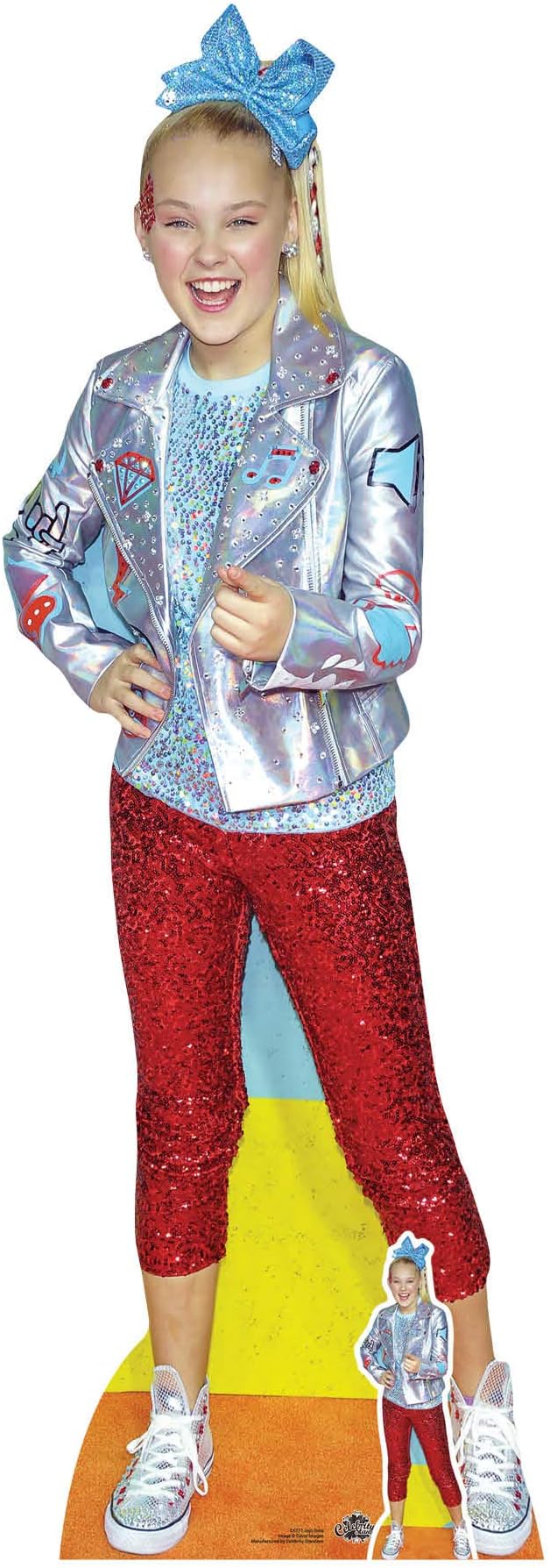 STAR CUTOUTSCS717 Jojo Siwa Life-size Cardboard Cut Out, Cardboard, Multi-Colour, 3 x 60 x 172 cm