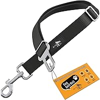Vista 1 de Active Pets Cinturón de seguridad de coche negro para perros, se fija al arnés y al collar, sistema de retención de viaje ajustable de 18 a 24