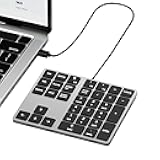Kisnt Wired USB-C Number Pad, Slim Type-C Numpad 34 Key Numeric Keypad Portable 10 Key USB Keypad for Laptop, Apple Mac iMac MacBook Pro/Air, Windows PC