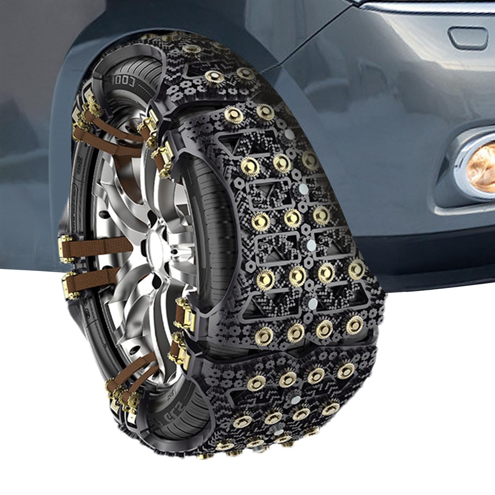 Cadena antideslizante para neumáticos, 6 cadenas de nieve para coche | herramientas universales de cadena de nieve, cadenas de neumáticos de camión, cadenas flexibles para neumáticos de nieve, bar