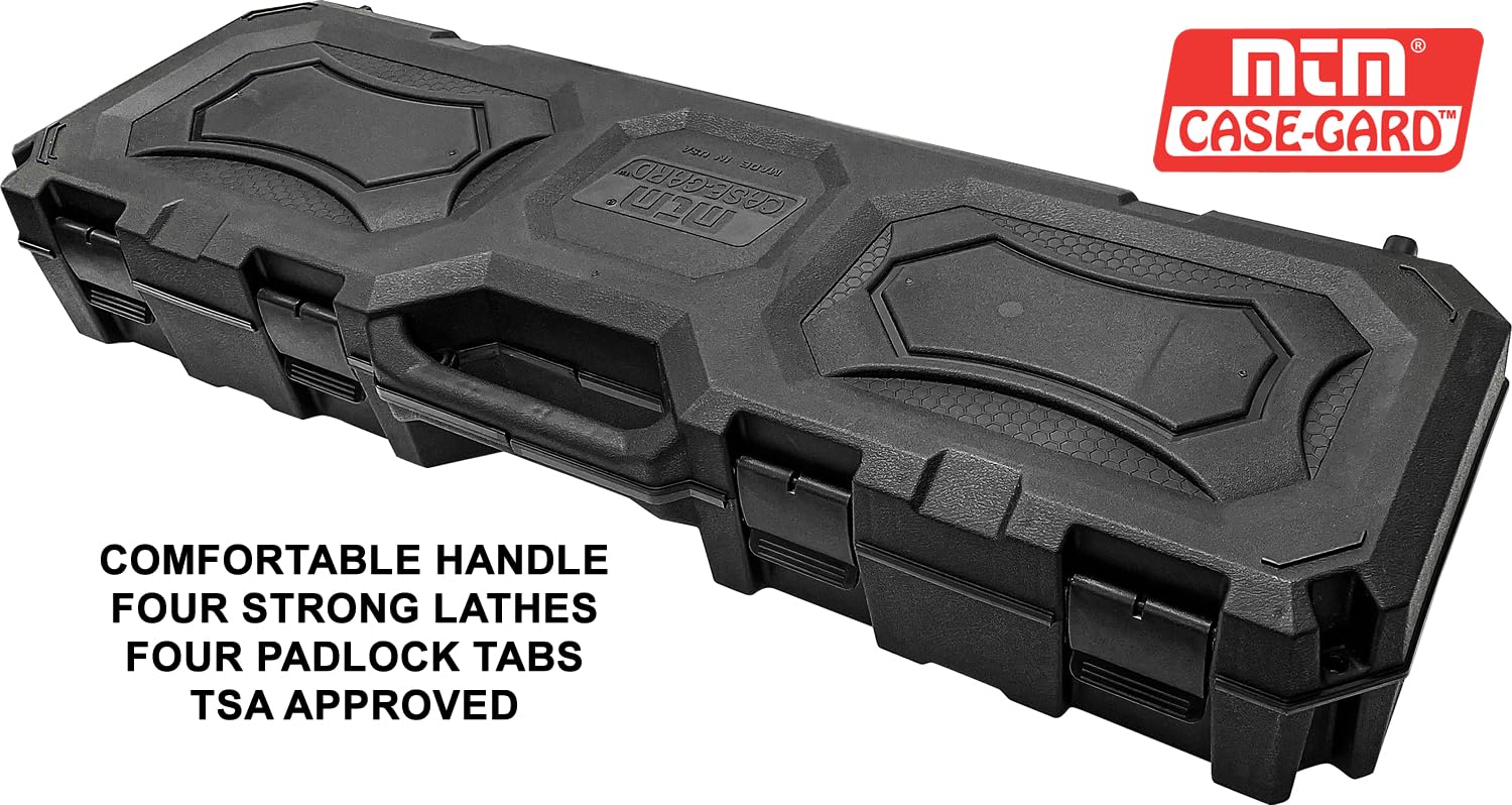 MTM BC34TD Takedown Recurve Bow Case, Lockable Storage, Airline Approved Hard Case, Hold’s 16 arrows, For one target or hunting bow setup, Made in USA