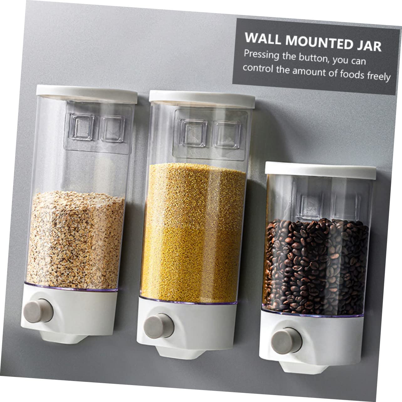 Tarro de Almacenamiento de Pared 1, 5 L Blanco Boca Ancha