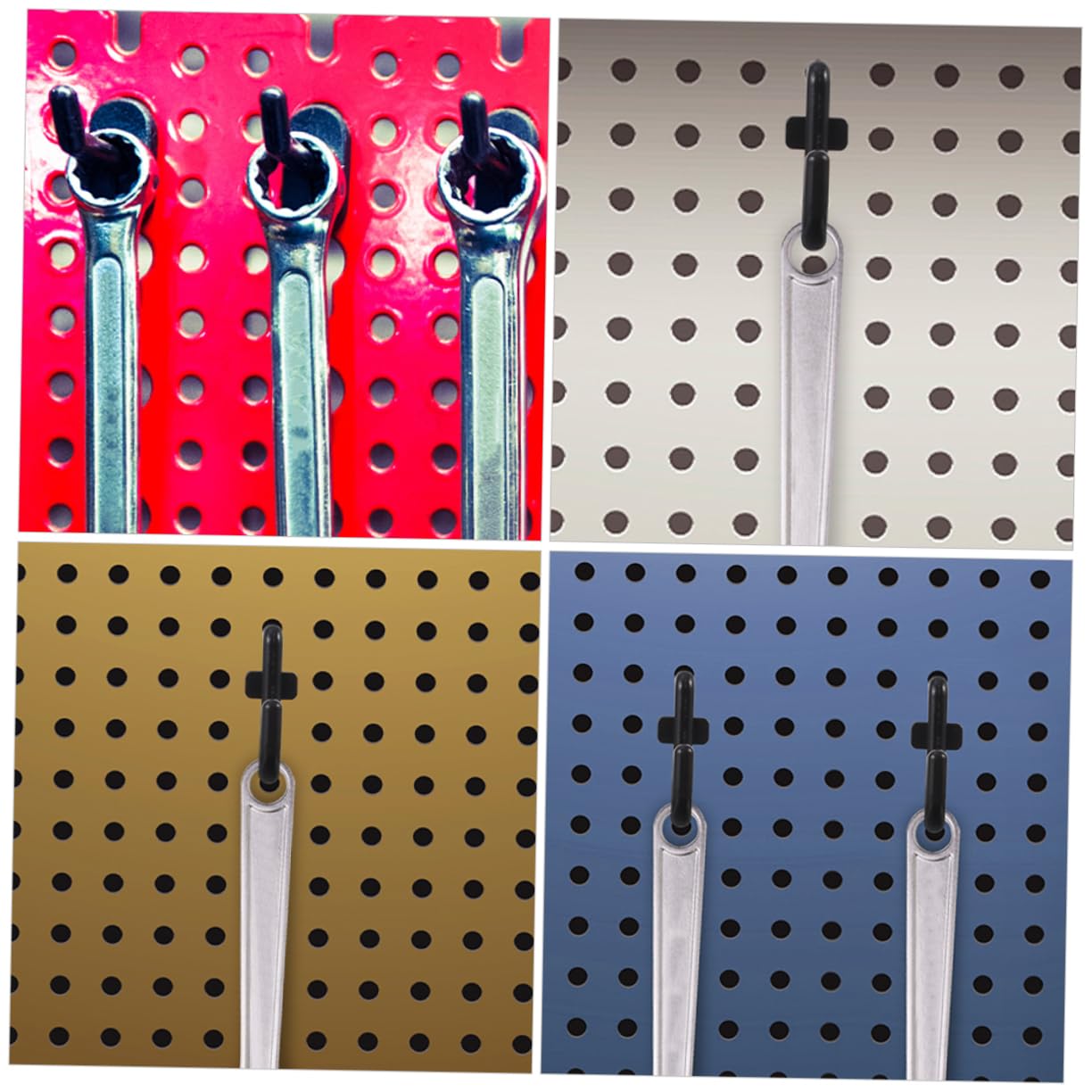SOLUSTRE 320stücke Kunststoff Pegboard Haken Förmige Haken Für Lochplatten Für Garage Und Wohnräume Vielseitige Aufbewahrungslösungen Für Werkzeuge Und Zubehör