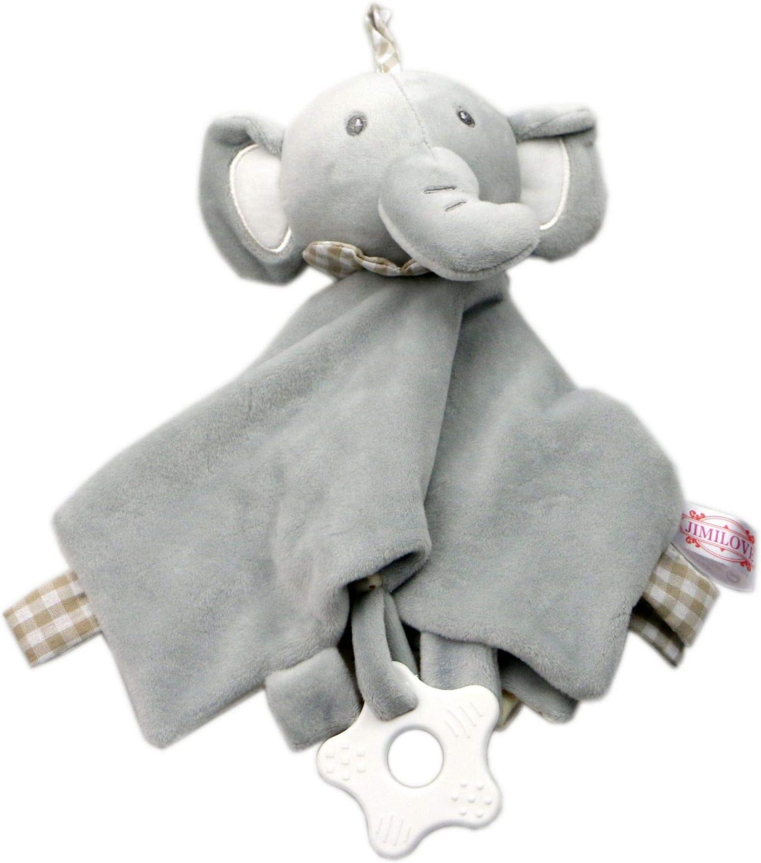 LilyFM Newborn Baby Comforter Toy Soft Sleeping Comfort Blanket Cute Animal Design Safe Cuddle Cloth - Elephant